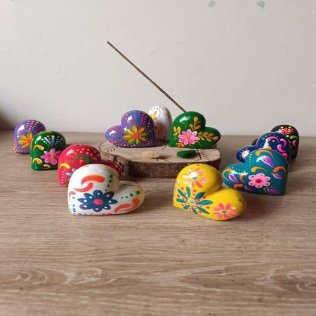 Artesanía Arcilla Corazón de Pucará Porta Incienso 7 x 7