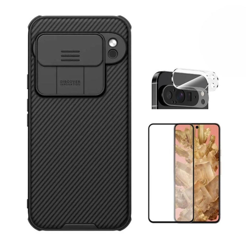 CASE NILLKIN CAMSHIELD PIXEL 9 PRO XL Y VIDRIOS