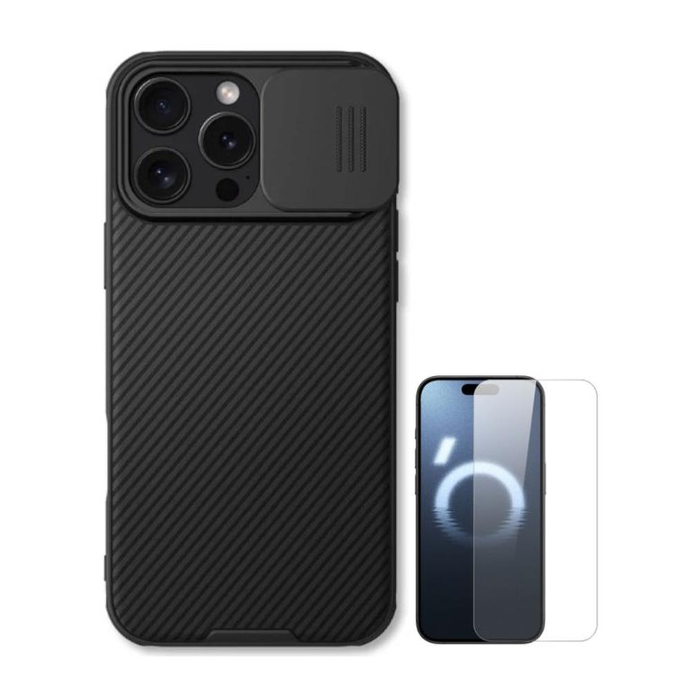 CASE NILLKIN CAMSHIELD IPHONE 16 PRO MAX Y VIDRIO