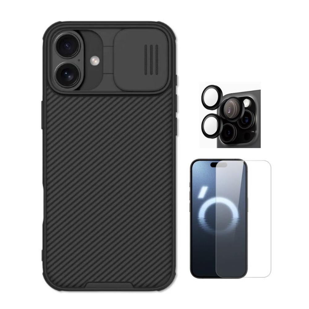 CASE NILLKIN CAMSHIELD IPHONE 16 PLUS Y VIDRIOS