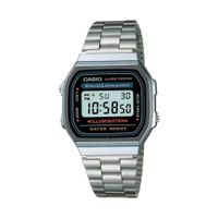 Reloj pulsera digital Casio A-168 con correa de acero inoxidable