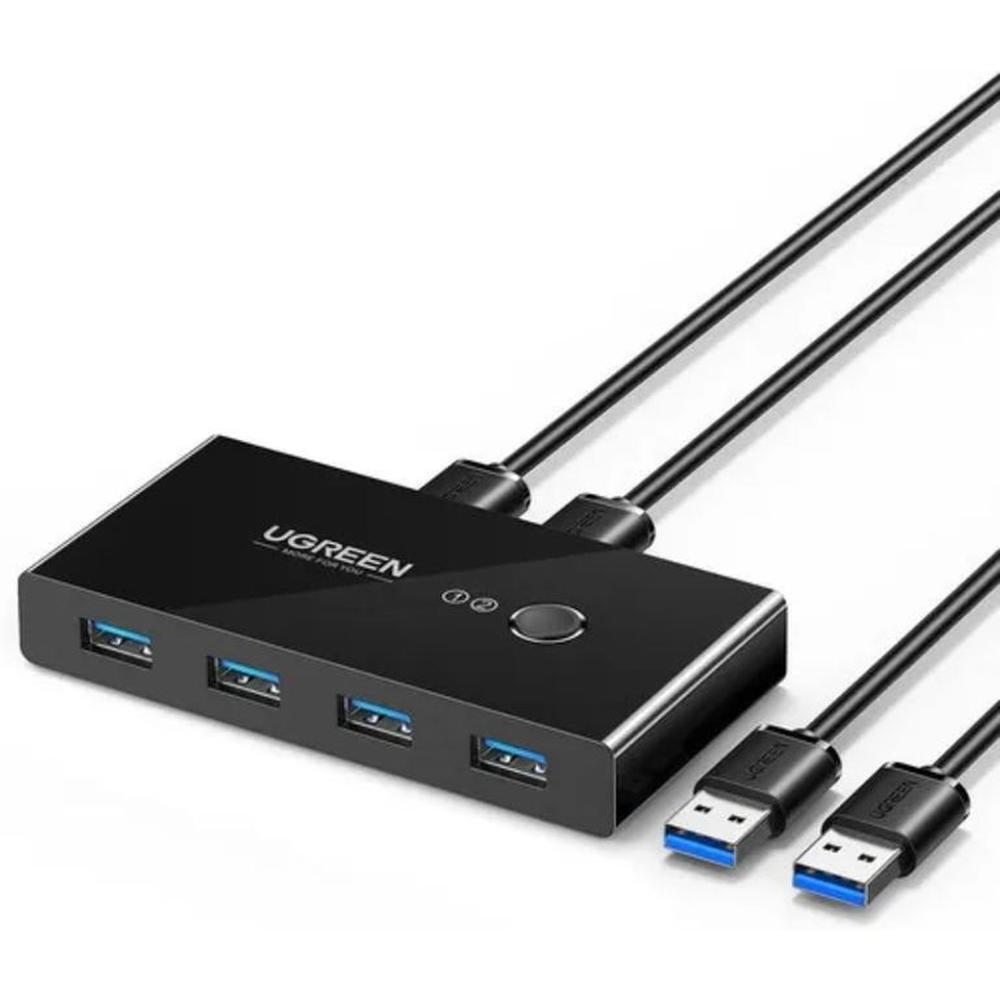 Conmutador Switch USB 3.0 4 Puertos 2 entradas UGREEN