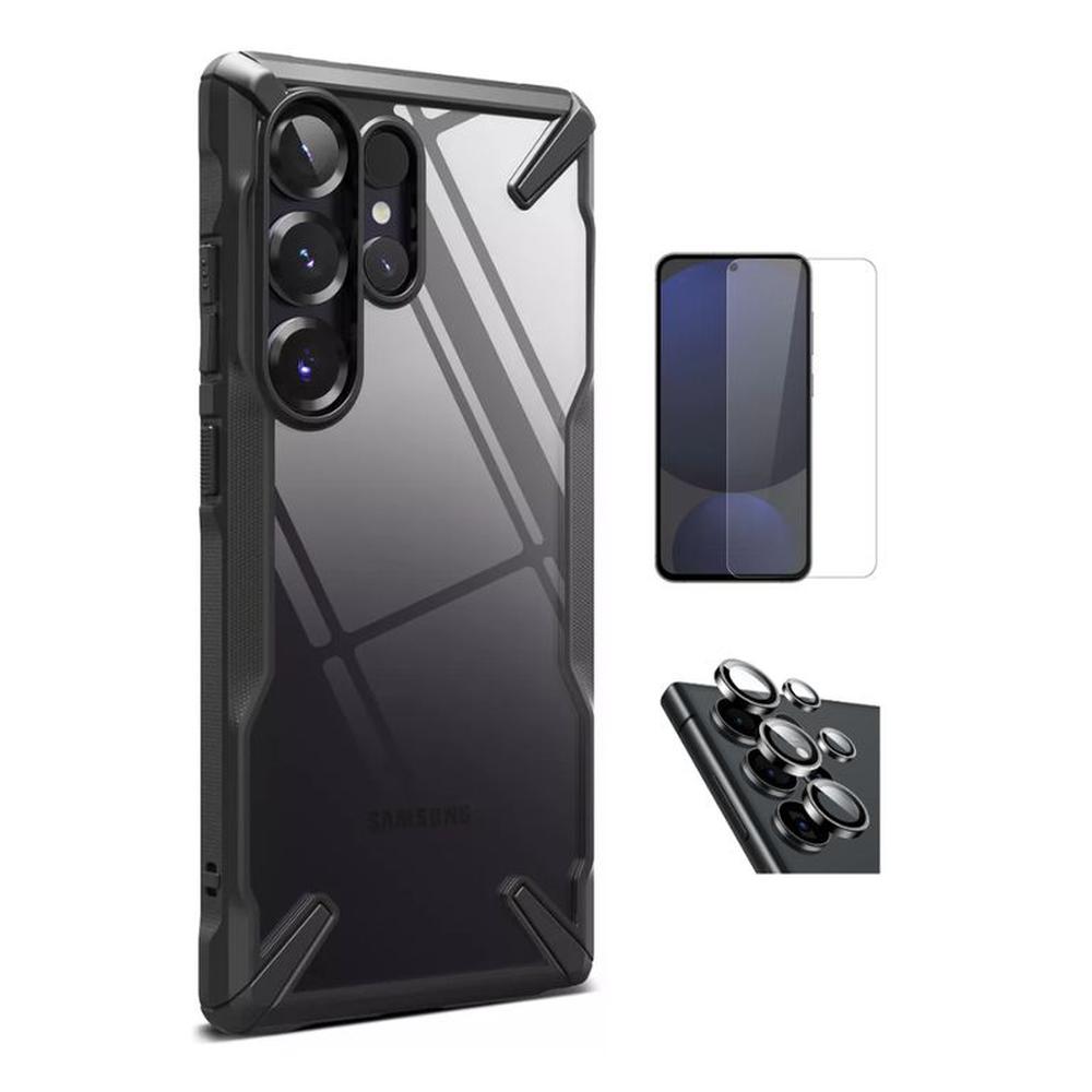 CASE RINGKE FUSION X SAMSUNG GALAXY S25 ULTRA Y VIDRIOS