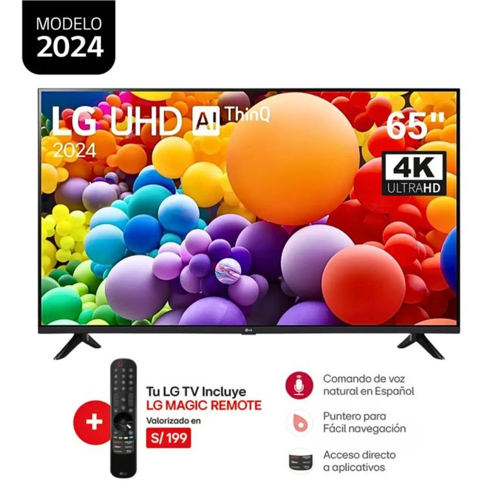Televisor 65"" LG UHD 4K UT7300 Modelo 2024