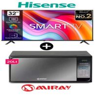 TELEVISOR SMART HISENSE 32 PULGADAS HD + MICROONDAS MIRAY 20 L