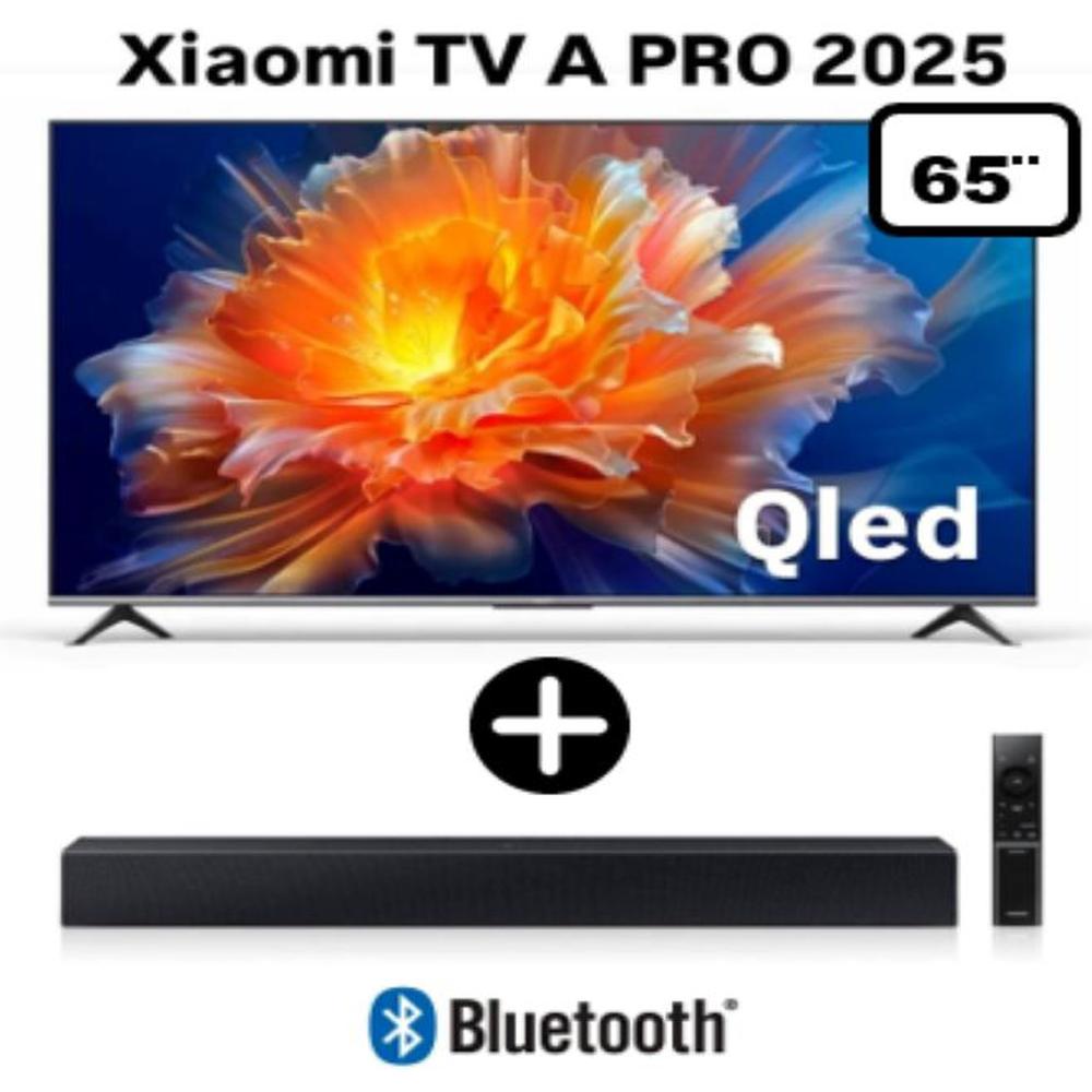 XIAOMI TELEVISOR 65” QLED 4K UHD SMART TV A PRO 2025 + Barra de sonido c-400