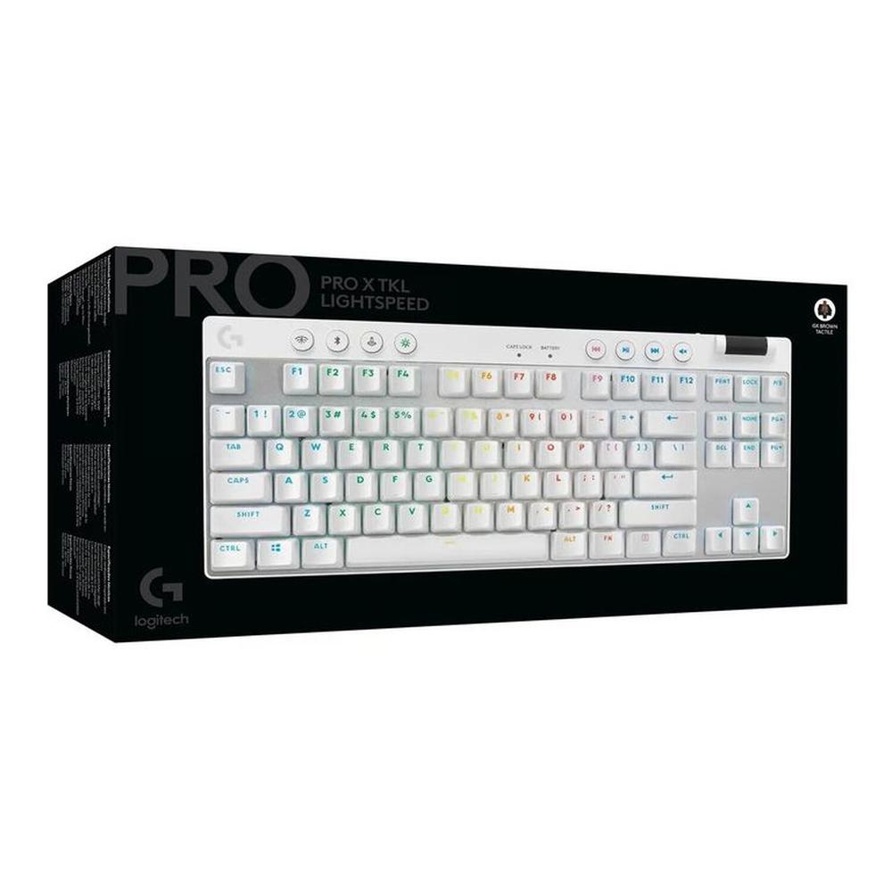 TECLADO LOGITECH PRO X TKL LIGHTSPEED WHITE 920-012143 GAMING