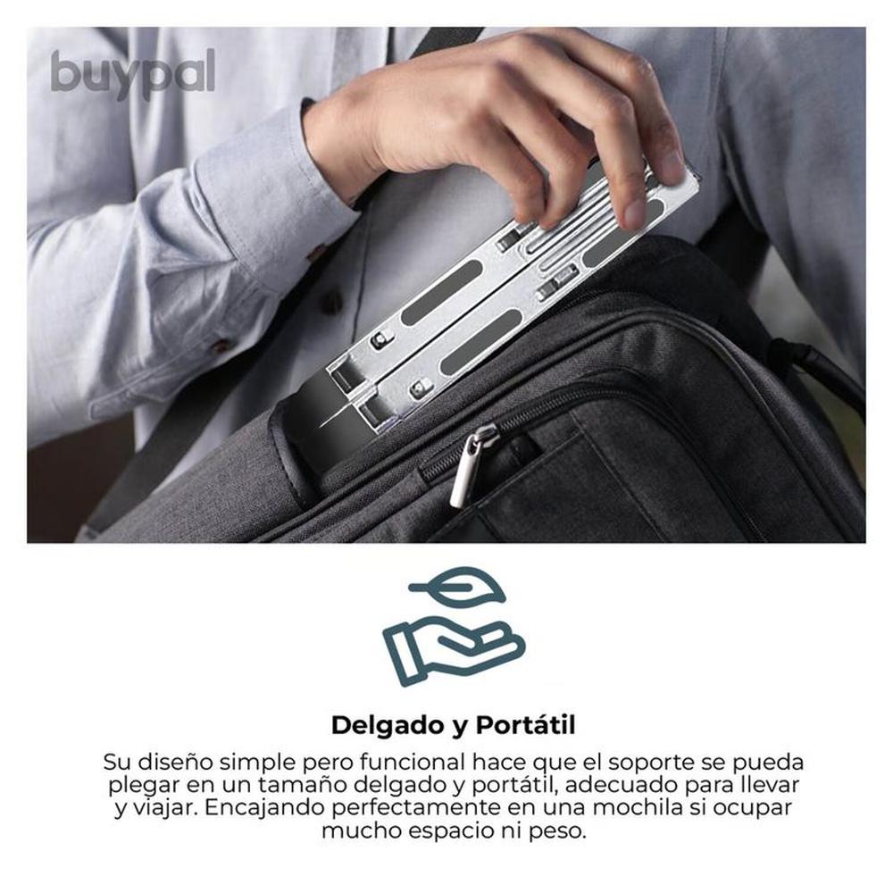 Soporte Aluminio Plegable Laptop Premium Portatil Multifuncion