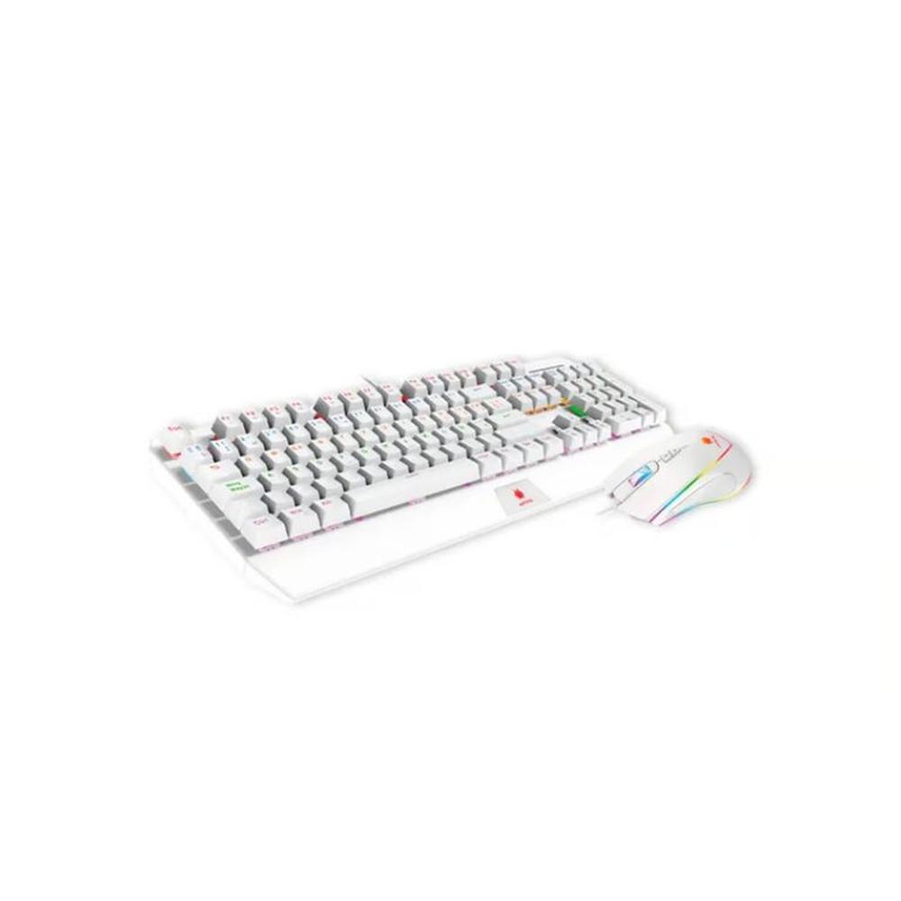 Kit Gaming GC-5100 White Antryx Teclado + Mouse Switch Blue