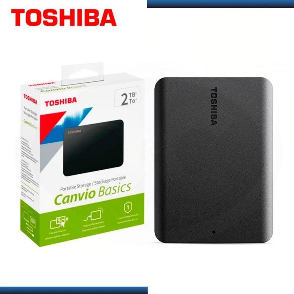 Disco Duro Externo Toshiba Canvio Basics 2TB - Negro Mate - Portátil