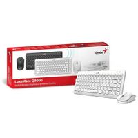 KIT TECLADO + MOUSE LUXEMATE Q8000 31340013410 WIRELESS WHITE