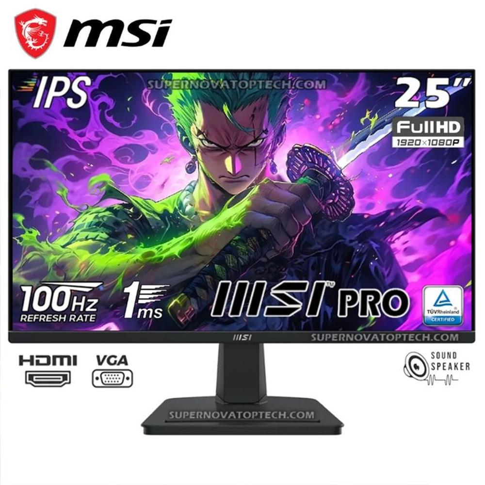 Monitor MSI PRO MP251 245 IPS FHD 100Hz 1ms Parlante