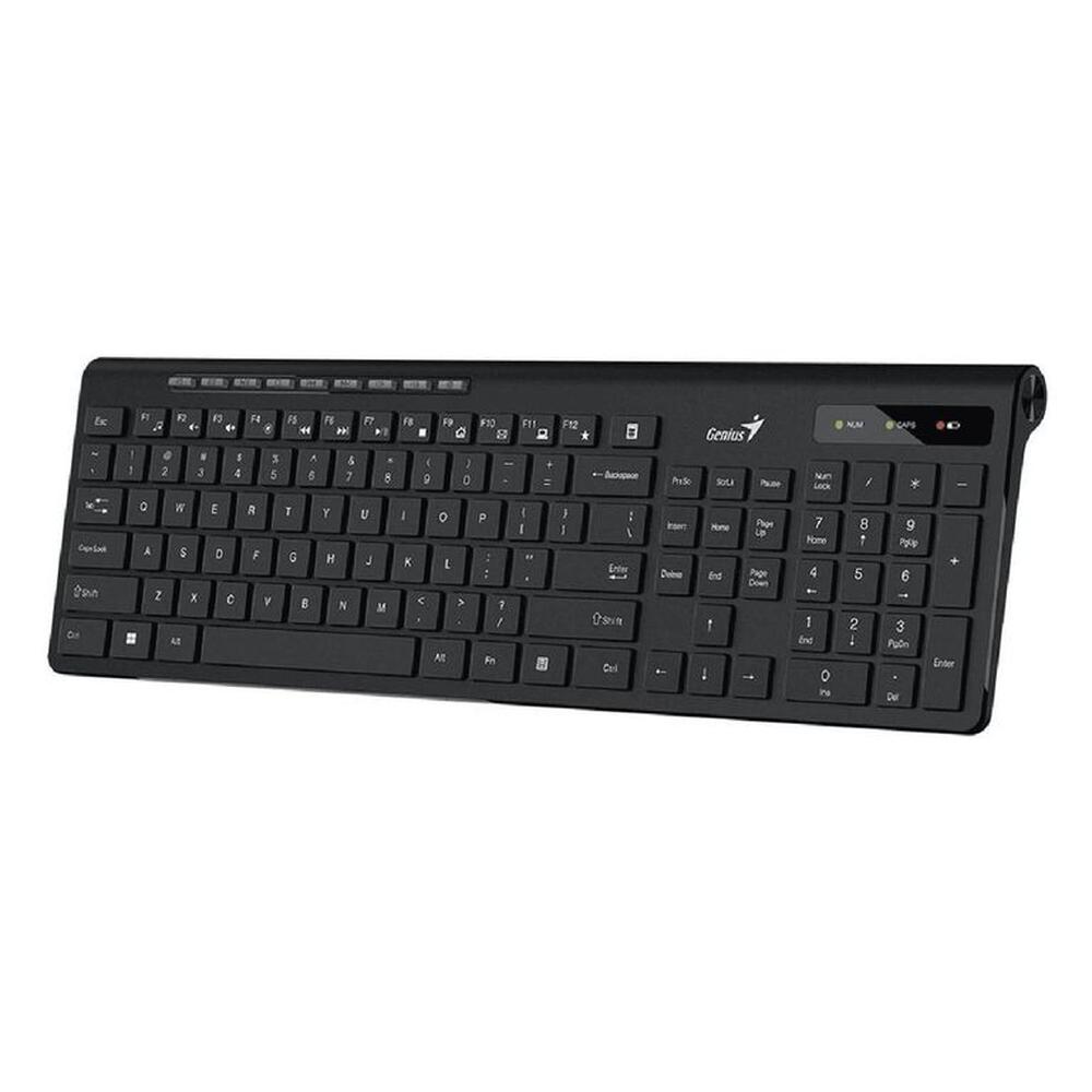TECLADO GENIUS SLIMSTAR 7230 WIRELESS MULTIMEDIA SP BLACK