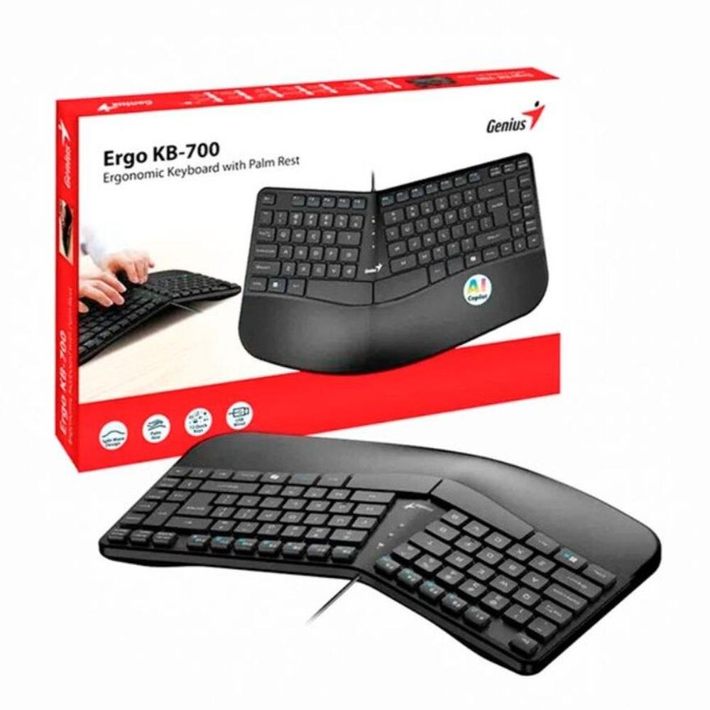 TECLADO GENIUS ERGO KB-700 CTECLA COPILOT USB SP BLACK