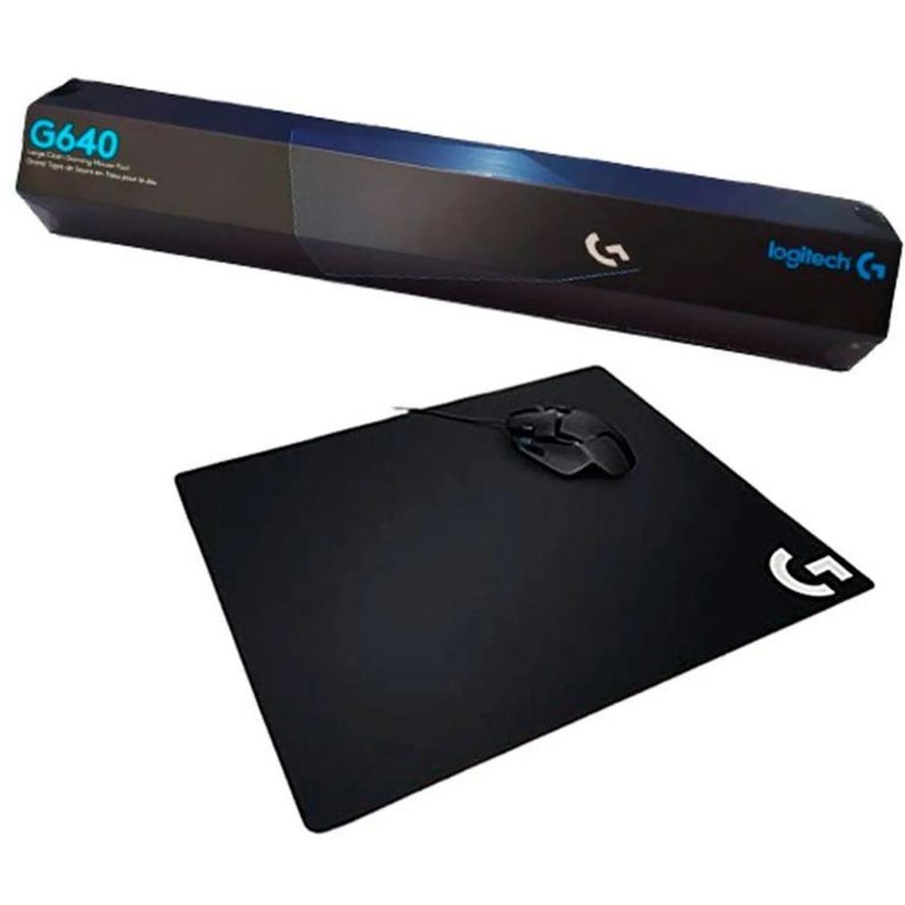 Mousepad gamer logitech g640 material goma - negro