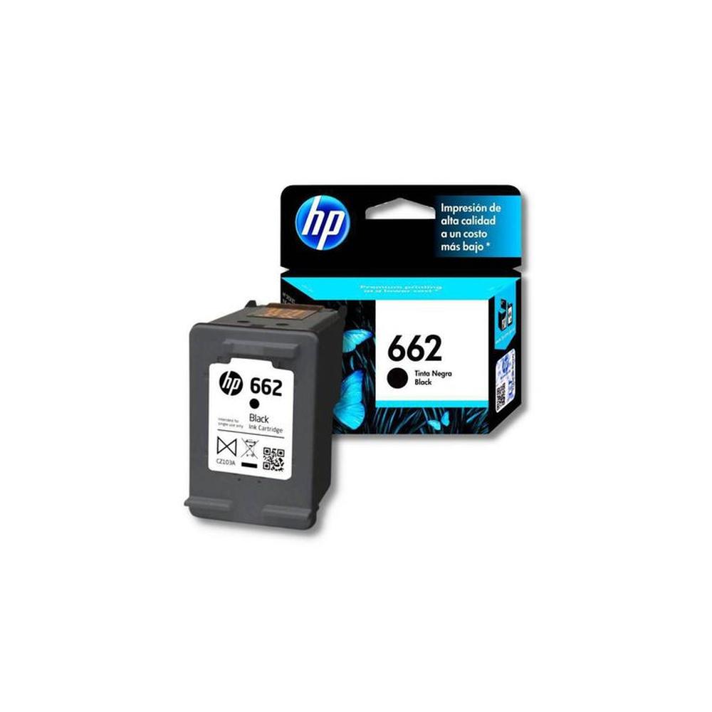 Cartucho de tinta hp 662 negro original (cz103al)