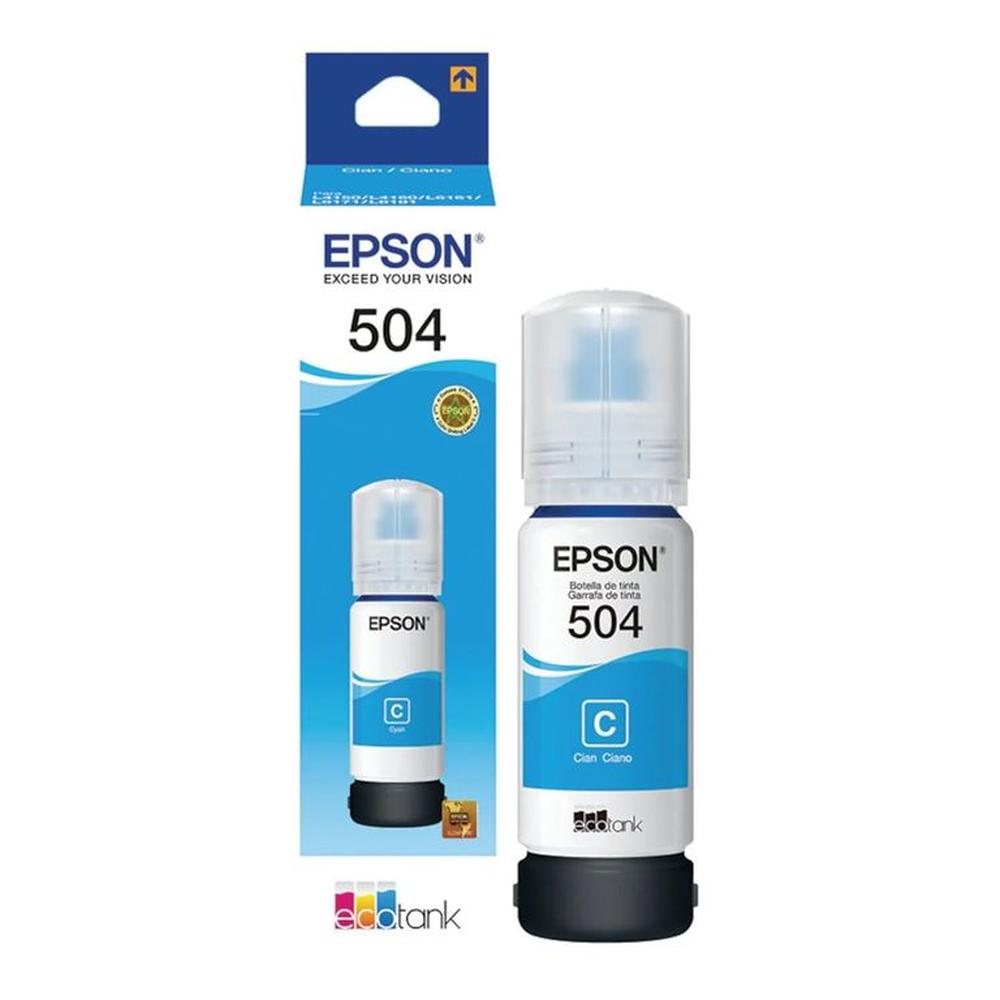 Botella de Tinta Epson T504 Cyan