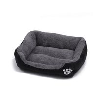 Cama Para Perros Antideslizante Rectangular Negro-Talla XXXL