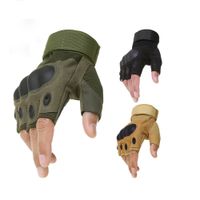 Guantes Tacticos de Medio Dedo para Hombre Verde M