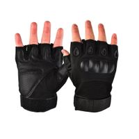 Guantes Tacticos de Medio Dedo para Hombre Negro M