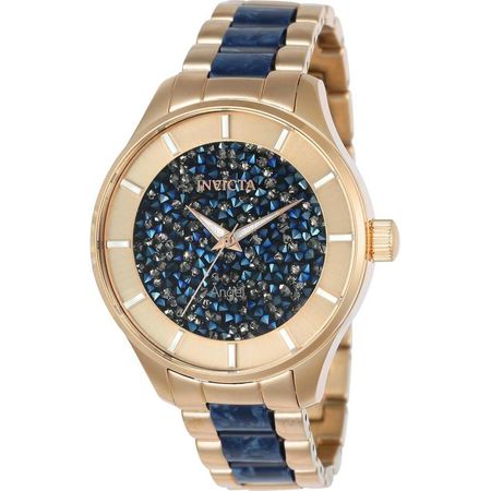 Invicta Reloj de dos tonos para mujer, pantalla analógica y cuarzo