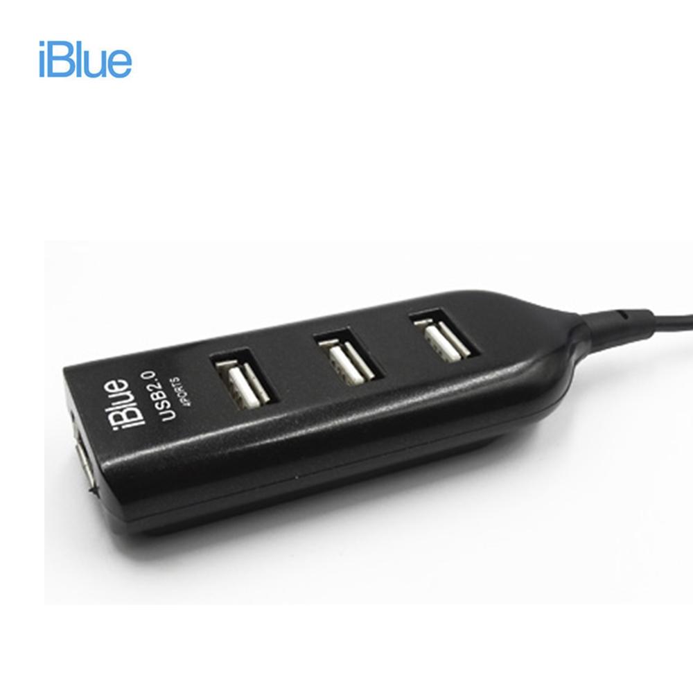 Hub Portatil Iblue 4 Puertos Usb 2.0 Alta Velocidad Negro