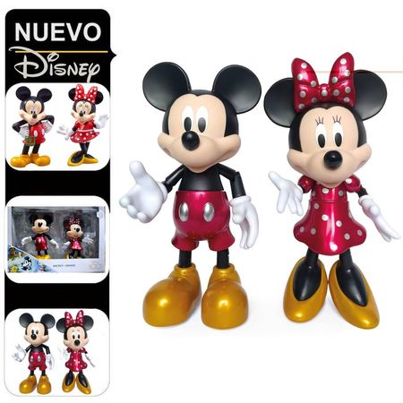 Set de Figuras Articulables Mickey Mouse y Minnie Mouse