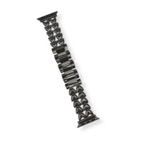 Correa doble corazon de acero watch 42 44 45 46 49mm negro