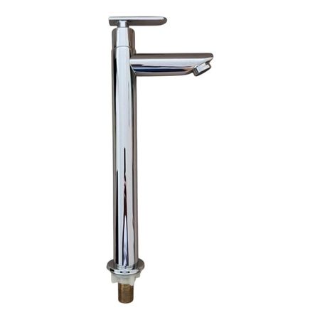 Grifo Caño Alto 30cm para Ovalin o Bowl Pico Recto Acero Cromado