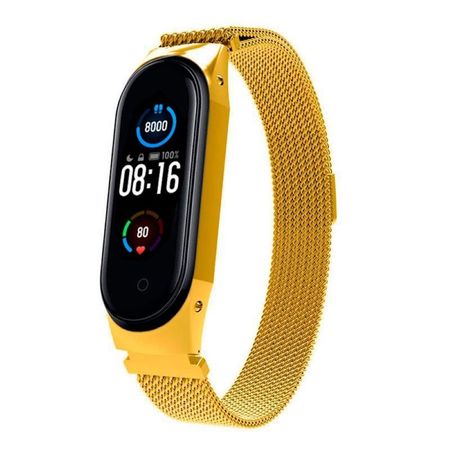 Correa Milanese Imantada para Xiaomi Band 5 6 Dorado
