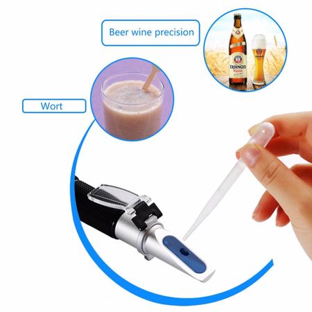 Refractometro ATC 2en1 32%Brix 1120GS Vino Azúcar Leche Cerveza