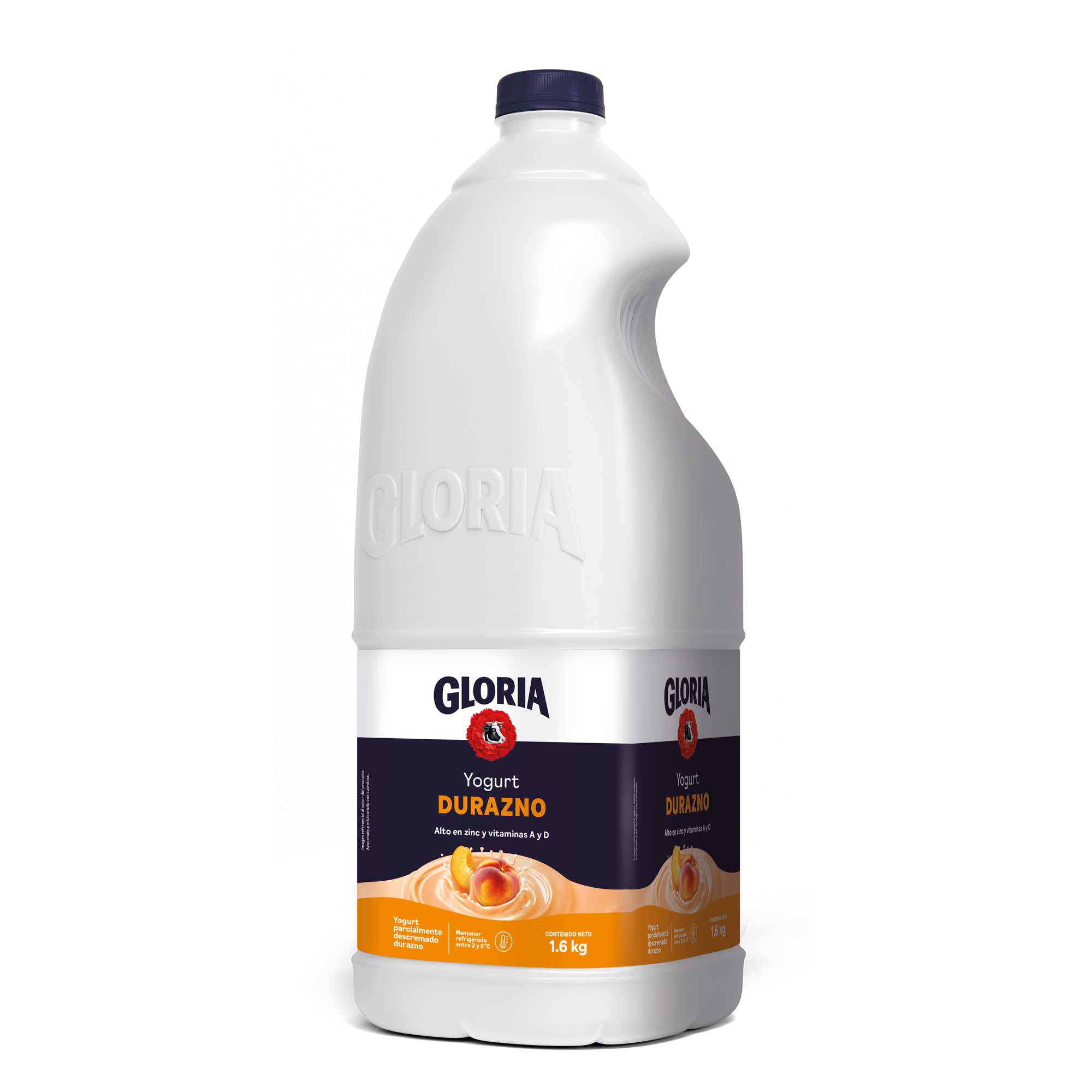 Yogurt Parcialmente Descremado GLORIA Durazno Galonera 1.6Kg