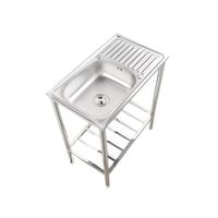 Lavadero de acero inoxidable satinado SG-7545C1 con escurridor