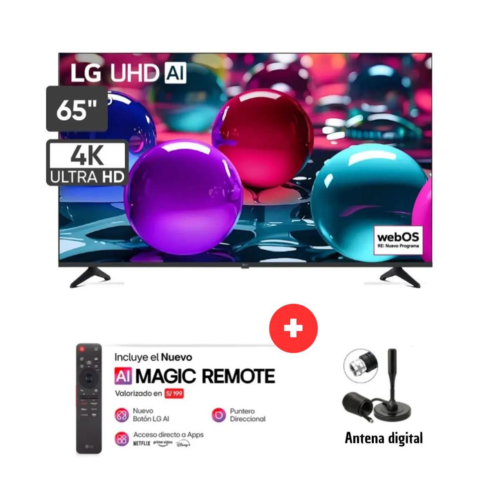 TELEVISOR 65 LG 65UA7300PSB UHD 4K THINQ AI + CONTR0L MAGIC 2025 + ANTENA DIGITAL