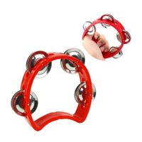 Pandereta Infantil Plástica 4 Chapas 10 cm - Rojo