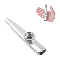 Kazoo de Metal Instrumento Musical Portátil - Plateado