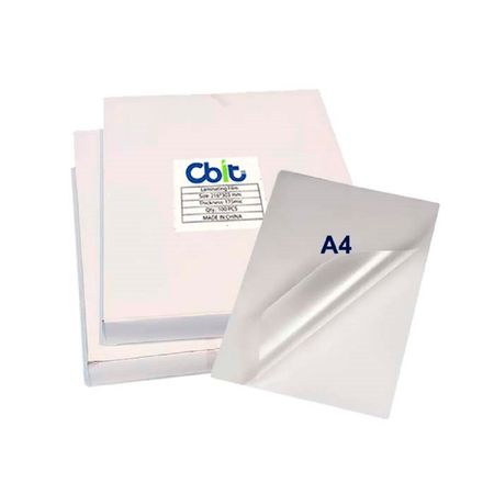 Laminas Para Enmicado en Caliente - Tamaño A4 de 175 micras - Paquete 100 und