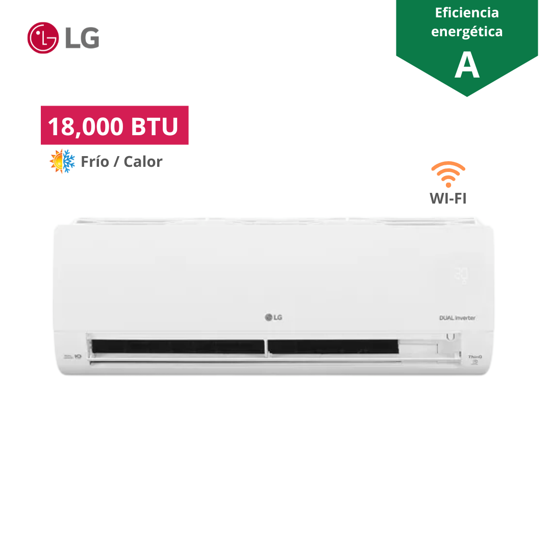 Aire Acondicionado LG 18 000 BTU DualCool Inverter Frío Calor