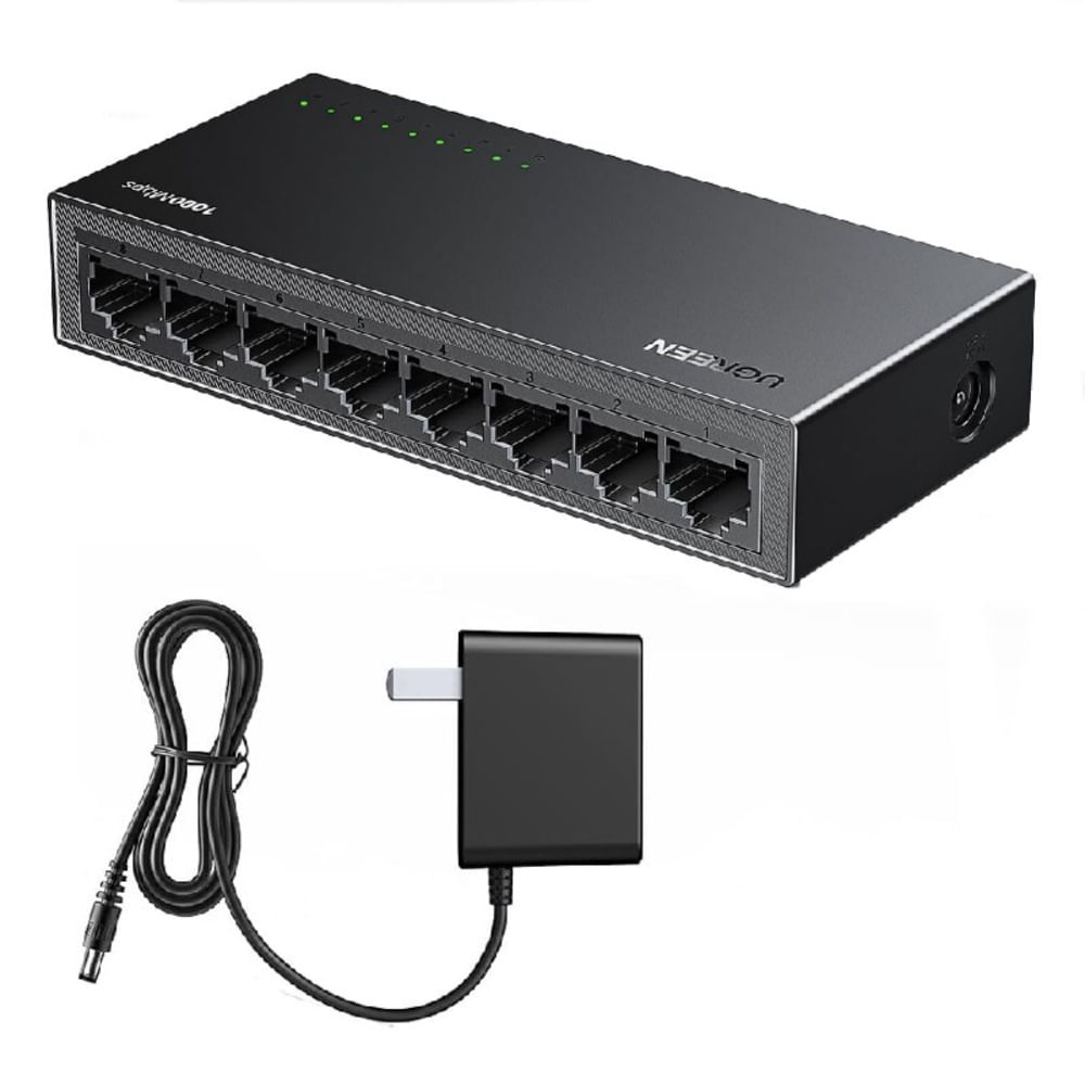 Switch 8 Puertos Ugreen 1000mbps Rj45 Lan Gigabit Ethernet