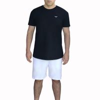 Polo licrado algodón deportivo hombre Revati FT11-PH-M1 / Negro