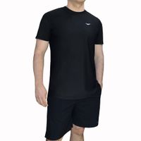Polo licrado deportivo hombre Revati FT519-PH-M1 / Negro