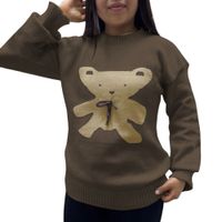 Chompa Mujer Osito 359G-25 Hilo Tacto Color Marron