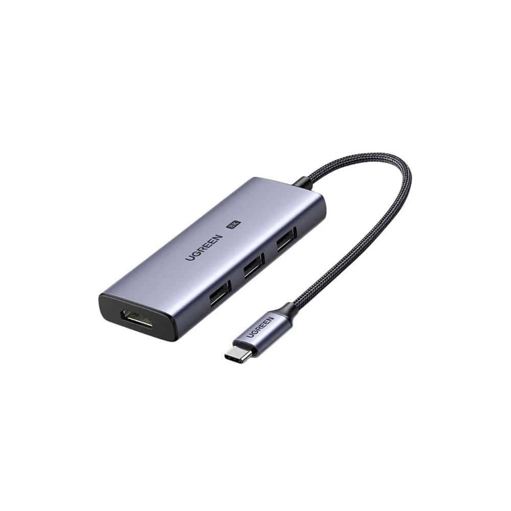 Hub Ugreen USB C 4 en 1 De 3 Puertos USB-A 3.0 y 1 HDMI 50629