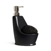 Dispensador de Jabón Cerámico con Esponja Orange Negro
