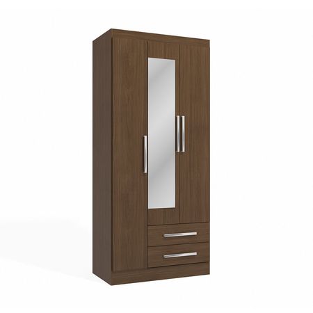 Ropero Capri Orange Jacaranda 3 Puertas 2 Cajones con Espejo