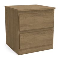 Velador Viena 2 cajones sin tirador Maple Orange