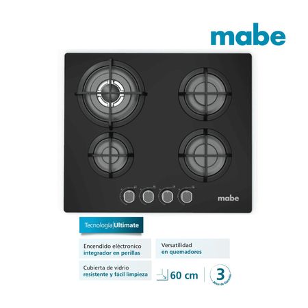 Cocina empotrable negra 60 Mabe PM6045GV0