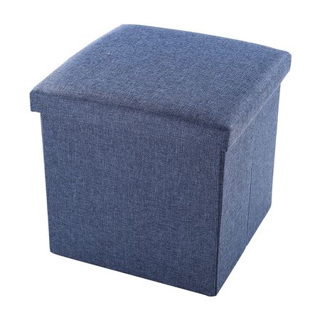 Puff Lotus Tela Azul Orange