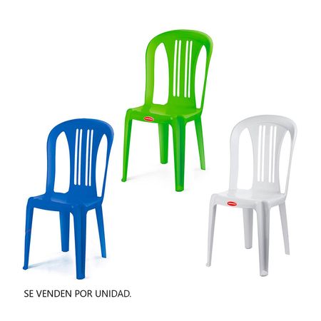 Silla de Plástico Polinplast Gala DLuxe - 3 Colores Aleatorio | Venta por unidad