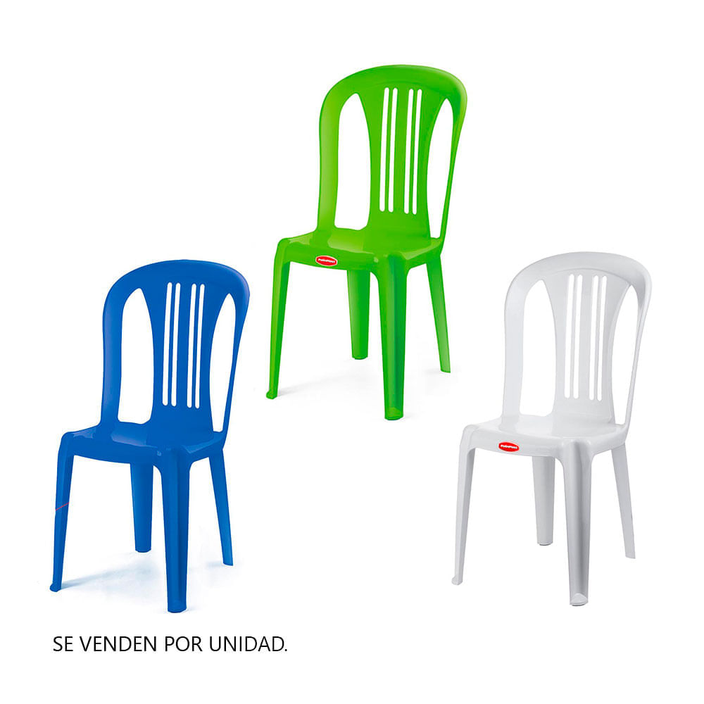 Silla de Plástico Polinplast Gala DLuxe - 3 Colores Aleatorio | Venta por unidad